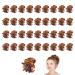 Ikadiya 36 pieces mini hair clips small hair clip 1cm claw clips non -slip handle small jaw clips for design children and adults (brown)