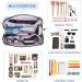 MAANGE Small Waterproof PU Leather Makeup Bag for Women - Light Blue - Buy Online on SooperMarket.com