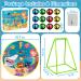 Dioju Dart Board for Kids - Double Sided Dartboard with 12 Sticky Balls | Indoor Outdoor Sport Toys for Boys & Girls | Target Action Game for Ages 3-12 | Perfect Birthday Party Gift - Buy Online on SooperMarket.com