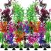 Quozuo 25 pieces aquarium plants decoration artificial aquarium plants colorful plastic plants decoration for aquarium artificial plants aquarium decor small to large