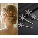 Gold Snowflake Crystal Wedding Hair Bobby Pins - Elegant Styling Accessories for Women and Girls - 3 Pack - Buy Online on SooperMarket.com