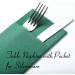 LEKOCH 50 PCs Green Cutlery Napkins - Premium Quality Air Laid Fabric 40x37 cm - Ideal for Weddings & Events - Buy Online on SooperMarket.com