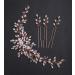 Bride Wedding Crystal Hair Vine Headband with Hairpins - Rose Gold - Buy Online on SooperMarket.com
