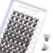 Cluster Lashes 72 Clusters Individual Lashes DIY Lash Extensions 10-16mm Length Reusable Soft Natural False Eyelashes Super Thin Band Wide Stem Eyelash Extensions for Makeup at Home - OP22 72 clusters - OP22