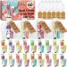 AZEN 60 Sets Hand Cream Bulk and Lip Balm Bulk Set Bridal Shower Gifts for Guests with Organza Bag Thank You Card Thank You Gifts for Coworkers Women Men Bridal Wedding Favors for Guests