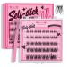 Self Adhesive Eyelashes 40Pcs Lash Clusters Press On Self Stick Lashes Reusable Self-adhesive Eyelash Clusters No Glue No Remover 1 Step Lashes Pre Glued Cluster Lashes Easy to Use(Jasmine D-8-16mix)