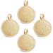 Face Exfoliating Loofah Pad Scrubber, Manual Facial Cleansing and Makeup Remover Brush 4 Pieces, Natural Loofa Sponge Pads Massage Pores and Clean Blackheads Without Hurting the Skin 4 Count (Pack of 1) Beige