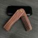 Natural Wooden Beard Comb for Men - Folded Mustache & Beard Brush | Antistatic Pocket Beard Care Tool - Buy Online on SooperMarket.com