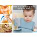 Hoseay 5 Pcs Silicone Baby Weaning Set with Suction Bowl, Plate, Fork, Spoon & Bib - Blue | Baby Led Weaning Feeding Supplies for Kids - Buy Online on SooperMarket.com