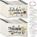 24 Pieces Teacher Appreciation Present Set, 12 Teacher Survival Kit Bag Makeup Pouch Bag, 12 Teacher Blessing Card Bracelet, Teacher Cosmetic Bag Kit for Teacher's Day (Elegant Style,9.1 x 5.9 Inch) Elegant Style 9.1 x 5.9…