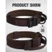 Joytale Tactical Dog Collar for Large Dogs | Durable Dog Collar with Handle & QR Code Tag | Brown LL - International Shipping Available - Buy Online on SooperMarket.com
