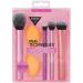Real Techniques Everyday Essentials 6-Piece Makeup Brush Set with 2 Sponge Blenders - Multiuse Brushes for Eyeshadow, Foundation, Blush, Highlighter, and Concealer - Buy Online on SooperMarket.com