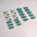 Sunjasmine 24 Pc Almond Fake Nails with Nail Glue - Green Designs | Acrylic Press on Nails for Women & Girls - Buy Online on SooperMarket.com