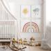 Happyarts A4 Poster Set - Hand-Painted Boho Sun Rainbow & Cloud Decor for Kids' Room | Perfect Baby Room Wall Art - Buy Online on SooperMarket.com
