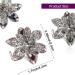 Exquisite Crystal Rhinestone Hair Claw Clips - Set of 6 | Non-Slip Flower Barrettes for Women and Girls | Vintage Hair Accessories - 3 Colors - Buy Online on SooperMarket.com