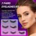 EARLLER Magnetic Eyelashes & Eyeliner Kit - 7 Pairs Natural Look False Lashes, Reusable 3D & 5D Set - No Glue, Easy Application - Buy Online on SooperMarket.com