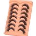 JIMIRE Fluffy Eyelashes Natural Look Cat Eye Russian Strip D Curl Lashes Look Like Eyelash Extensions Wispy Fox Eye Fake Eyelashes 7 Pairs Pack V - Buy Online on SooperMarket.com