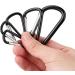 Temlum Aluminum Carabiner Hooks - D Shape Clip with Snapping Lock for Camping Hiking & Travel - 10 Pack (5.8 cm/2.3 in Black) - Buy Online on SooperMarket.com