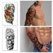Waterproof Full Arm Temporary Tattoos 8 Sheets + Half Arm Shoulder Tattoo 8 Sheets - Extra Large Lasting Tattoo Stickers for Men and Women | 22.83X7.1 - Buy Online on SooperMarket.com