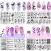 RUNRAYAY Nail Stamping Plates Set 6Pcs Nail Templates with Stamper & Scraper Nail Stamper Nail Art Plates Kits Template Plates Leaves Flowers Animal Holiday Design A + Tools - Buy Online on SooperMarket.com