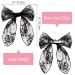 PAGOW 3PCS Lace Bow Hair Clips Set - Korean-Style Flower Barrettes for Women and Girls (White, Black, Beige) - Buy Online on SooperMarket.com