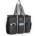Trunab Tote Bag for Nurse, Large Shoulder Bag, Nursing Bag for Work, School, Travel Light Black