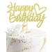 Sumerk Gold Glitter Happy Birthday Cake Topper 1PC Cake Toppers for Birthday Party Decorations Supplies