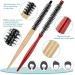 Mini Round Wood Hair Brush Set for Hair Styling - Nylon Bristles, Ideal for Blow Drying and Beard Care - 2 Styles Available - Buy Online on SooperMarket.com