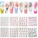 5D Nail Art Stickers Self Adhesive Nail Stickers Nail Decoration Fashion Accessories Embossed Flowers Self Adhesive Nail Decoration for Manicure Nail Art Supplies - Buy Online on SooperMarket.com