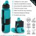 Nomader Collapsible Water Bottle 22 oz Aqua Blue - Leak Proof Twist Cap, BPA Free - Buy Online on SooperMarket.com