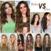 4Pcs Ombre Dirty Blonde Clip in Hair Extensions - 20Inch Full Head Curly Wavy Synthetic Hair - Buy Online on SooperMarket.com