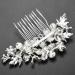 Plouluyt Wedding Bridal Hair Combs Vintage Imitation Crystal Hairpins Prom Jewelry Gold Silver Flower Pattern Hair Accessories Pins Women Silver - Buy Online on SooperMarket.com