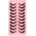Shop 3D Handmade False Eyelashes - Natural Look Fluffy Strip Lashes 10 Pairs (Hy58) - International Shipping - Buy Online on SooperMarket.com