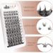 Veleasha 72pcs DIY D Curl Lash Clusters | Volume & Natural Look Individual Lashes | 8-16mm Mix Length False Eyelashes for Home Extensions - Buy Online on SooperMarket.com