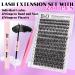 LASH Extension Set B & Q - 280 PCs Eyelash Extensions 9-16Mix | 40D Ocitanian Set with Eyeliner Glue Remover & Applicator for Beginners - Buy Online on SooperMarket.com