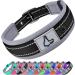 Joytale dog collar softly padded neoprene collars for medium dogs nylon reflective wide collar dog black m (1 Pack) black