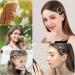Moon Hair Clips Rhinestone Hair Clips Metal Star Geometric Golden Snowflake for Women Girls Combing Silver 9 Pieces - Buy Online on SooperMarket.com