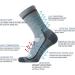 SOLAX Men's Merino Wool Hiking Socks - 3 Pack | 72% Wool, Cushioned & Breathable Crew Socks for Outdoor Trail Trekking - Size Large - Buy Online on SooperMarket.com