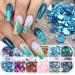 GZSYY Nail Art Sequins Splarkly laser nail sequins 12 colors glitter powder for nails glitter nail design Color9