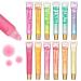 Expressions 12pc Clear Lip Gloss Pack Lip Oils with Vitamin E and Essential Oils Flavored Lip Gloss Clear Tubes Hydrating Lip Glow Oil Tinted Lip Oil Lip Moisturizer