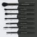 Wild Universe 12Pcs Professional Makeup Brush Set - Synthetic Kabuki Brushes for Foundation, Contour, Blush, and More | Black Meteorite Series - Buy Online on SooperMarket.com