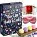 Bath Bomb Advent Calendar 2024-12 Days of Bath Bomb with Cute Headband - Christmas Gifts for Women Bath Bombs Gift Set Bath Gift Set Pamper Gifts for Women & Kids