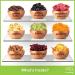 Dried Fruit & Nuts Gift Basket in Wooden Apple Tray + Green Ribbon - 9 Assortments | Holiday & Birthday Gourmet Arrangement | Healthy Kosher Snack Box - Buy Online on SooperMarket.com
