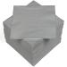 HEKU 100 single-colored napkins 3-layer 33x33cm I Uniform quality for events & gastronomy I practical 5-pack I highly absorbent and stylish silver