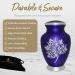 Purple Cremation Urn with Velvet Bag - Large Memorial Ashes Urn for Male & Female - Honour Your Loved One with this Rose Urn for Ashes - Buy Online on SooperMarket.com