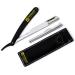 Professional Barber Straight Edge Half Blade Exchangeable Balde Barber Shaving Razors Macs Brand-50-01 (Black)