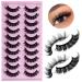 LuckForever 10 Pairs Russian Strip False Eyelashes - Fluffy Wispy & Reusable Lash Extensions for Natural Volume Look | International Shipping - Buy Online on SooperMarket.com