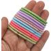 12 PCS Glitter Elastic Hair Bands - No Metal Ponytail Holders for Women, Men, Girls, Kids - 3mm Gentle Elastics in Multi-Colored Bulk Pack - Buy Online on SooperMarket.com