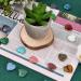 Kioiner 20 Pcs Heart Shape Stones 2 cm Love Heart Healing Crystal Stones Natural Heart Worry Stones Chakras Stones for Women Yoga Witchcraft Meditation Stress Reiki Energy Balancing Home Decoration - Buy Online on SooperMarket.com