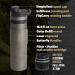 GRAYL Titanium UltraPress 500ml Water Filter Bottle - Covert Black | Ideal for Hiking Camping Survival & Travel - Buy Online on SooperMarket.com